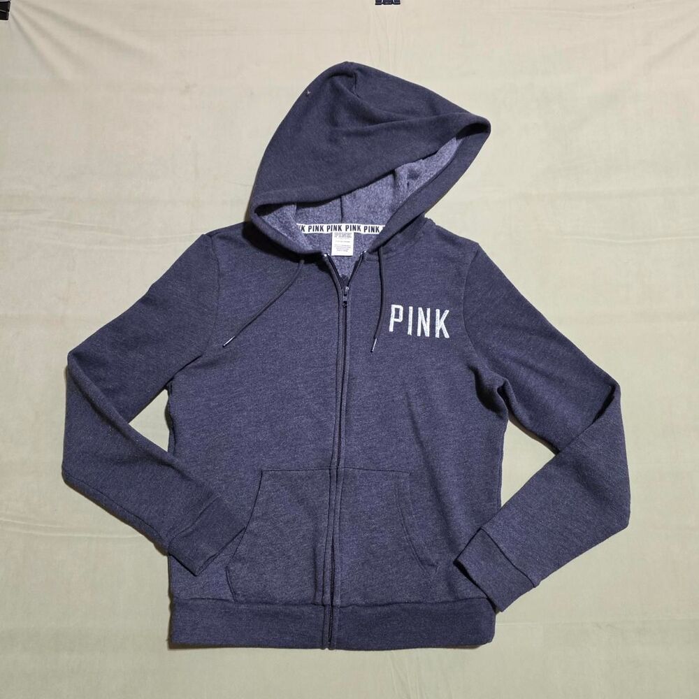 Victoria's Secret PINK "New York" zip-up hoodie women's size small sequin